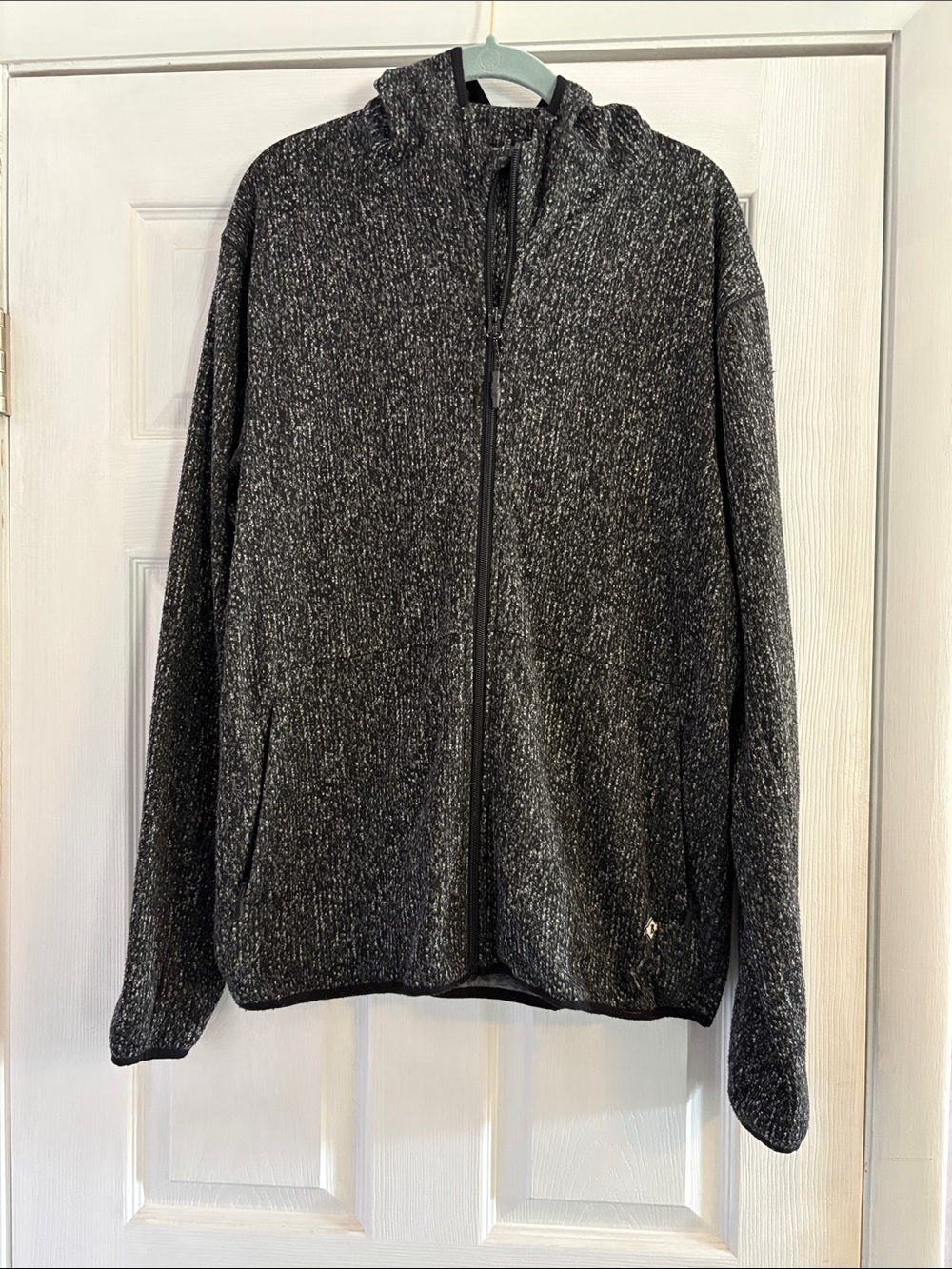 Source Unknown Black Heather Full-Zip Hooded Jacket